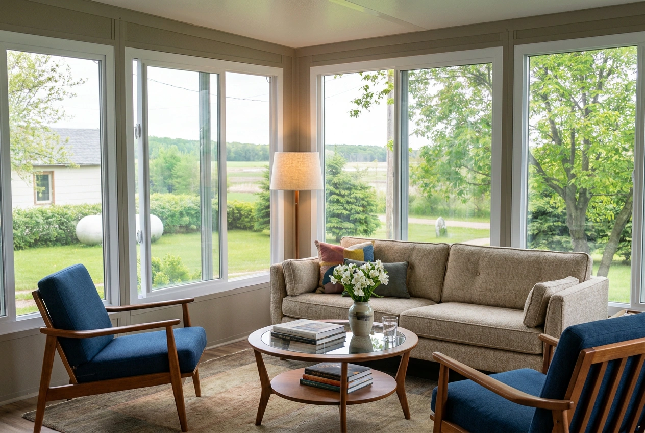 3 Season Glass Sunroom with Sunspace Bangor in Maine
